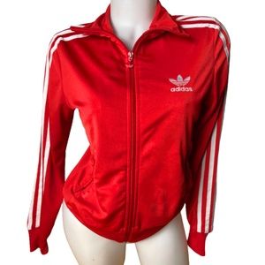 Woman’s Red Adidas Firebird Jacket